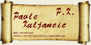 Pavle Kuljančić vizit kartica